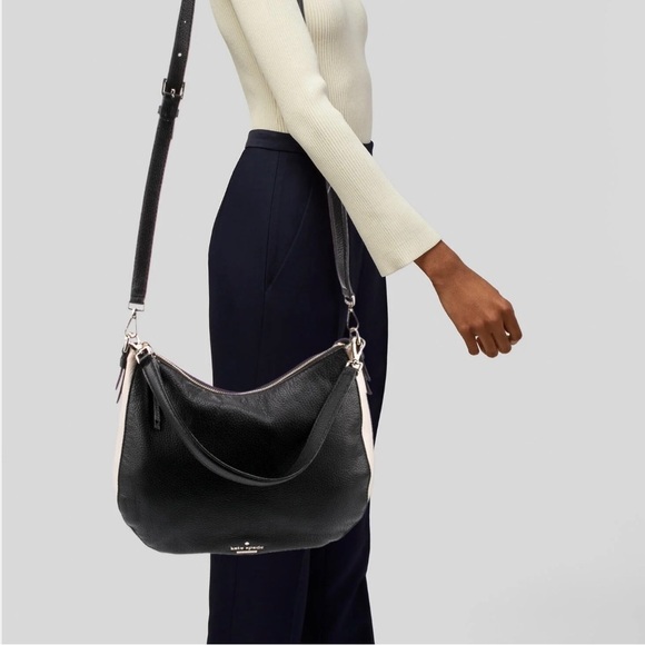 Vintage Genuine Kate Spade NY Crossbody pebbled leather shoulder bag tot… - Picture 1 of 9